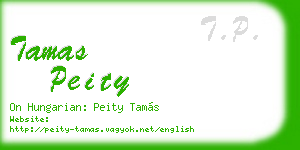 tamas peity business card