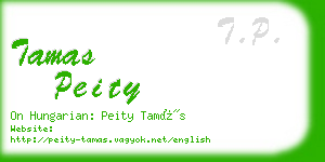 tamas peity business card